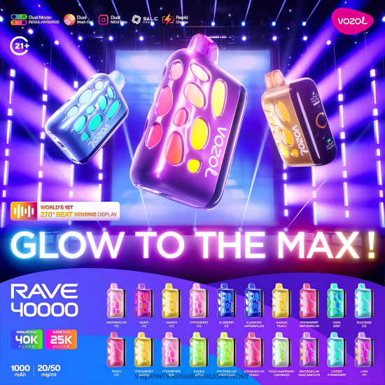 Vozol - Rave 40000 Puff Tek Kullanımlık Elektronik Sigara