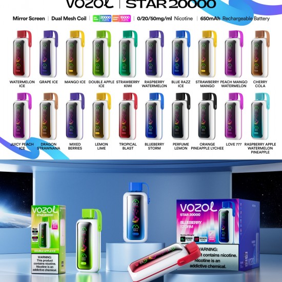 Vozol Star 20000 Puff Tek Kullanımlık Elektronik Sigara